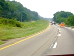 Gave the peace sign to the driver of this VW bus on the interstate in Ohio as I passed him.  We'll meet again!