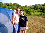 George and his GF at their camp.  They had a private porta but I got yelled at when I went to use it.  First time I ever got yelled at for using one instead of just peeing in the bushes!  Anyway no hard feelings I just peed in the bushes.