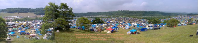 The All Good Music Festival site at Marvin's Mountain near Masontown West Virginia.  This is a hand stitched panorama made from four hi res photos.