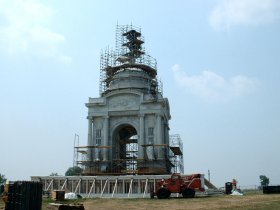 The huge Pennsylvania Memorial is undergoing major renovation.  