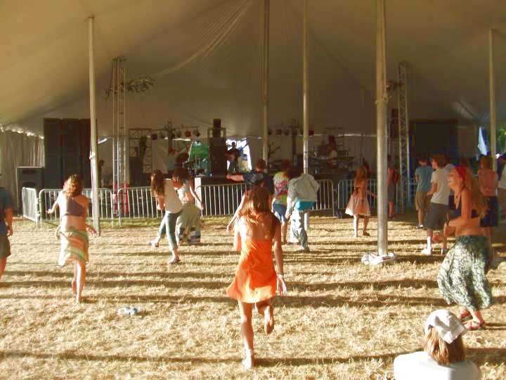 Back at the Camp Stage U-Melt ripped it up.  Lots of crazy hippie dancing here!